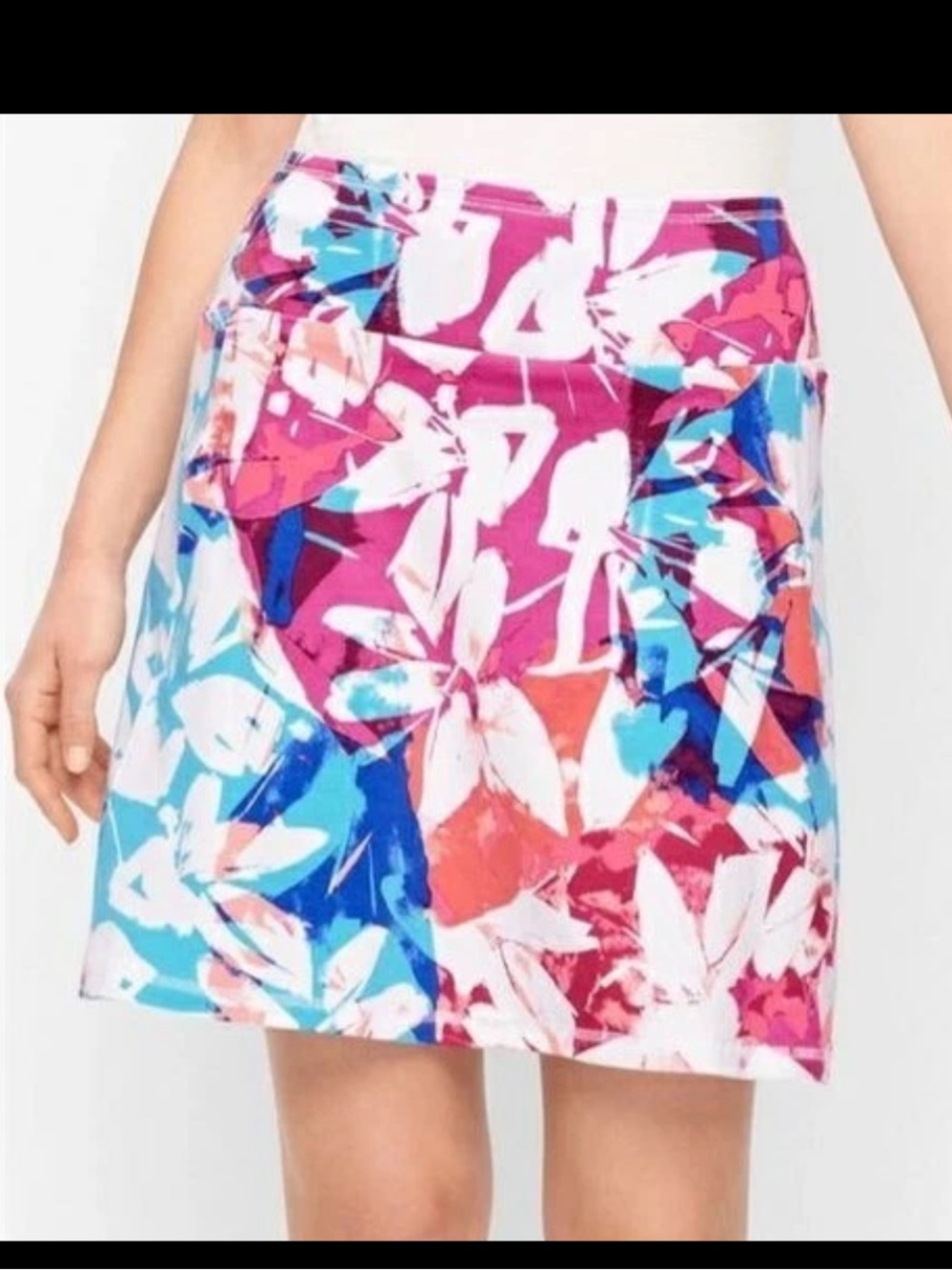 Talbots Cozy Crush Brushed Floral Everyday Stretch Skort
